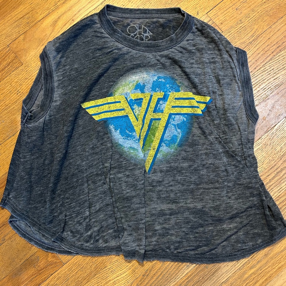 Charcoal Gray Van Halen Graphic Muscle Tee